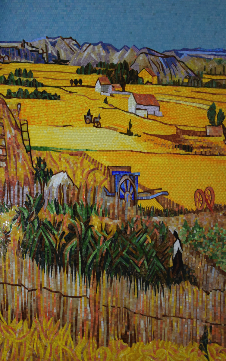 The Harvest mosaic artwork reproduction by Mosaics Lab.