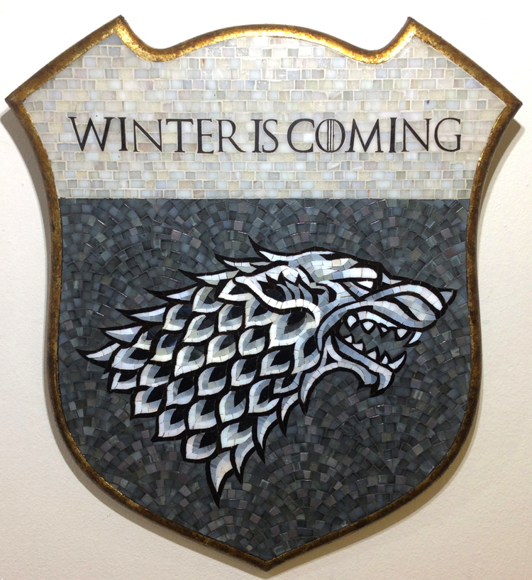 House Stark mosaic artwork coat of arms.
