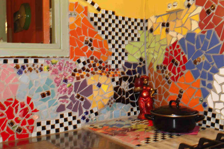 Mosaics Lab | Kitchen backsplash Tile Mosaic Artwork, Mosaic Designs, Handmade Mosaic Art