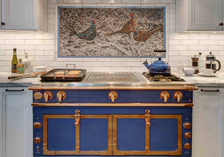 Marble Tile Mosaic Backsplash Artwork
