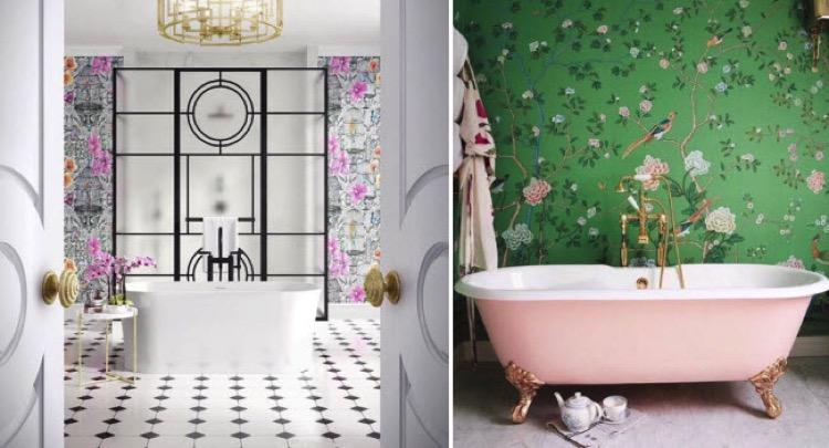Colorful Bathroom With Fresh Contemporary Artwork
