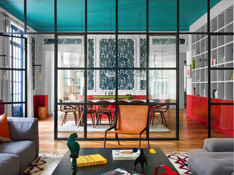 Beautiful and inviting colorful living space