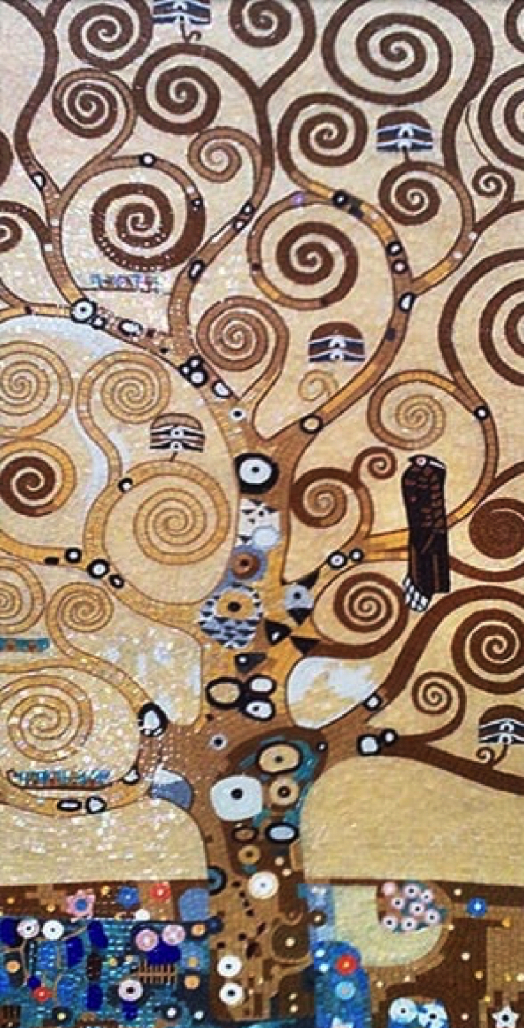 Mosaic artwork reproduction of the tree of life by Mosaics Lab