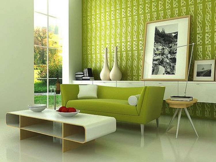 Green is associated with nature which makes us calmer and relaxed.