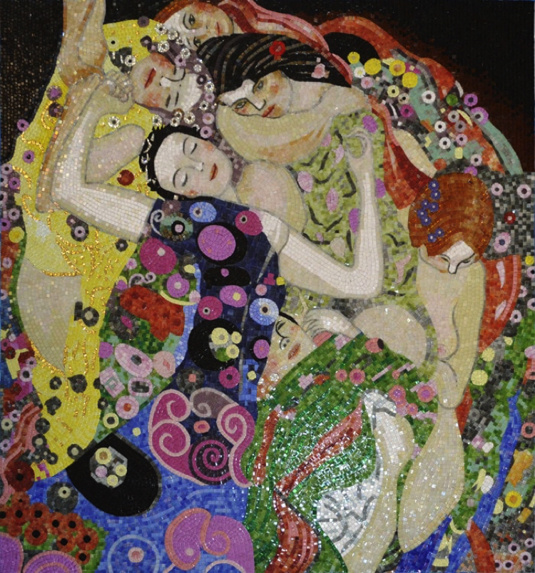 The Virgins mosaic reproduction by the mosaic art studio Mosaics Lab