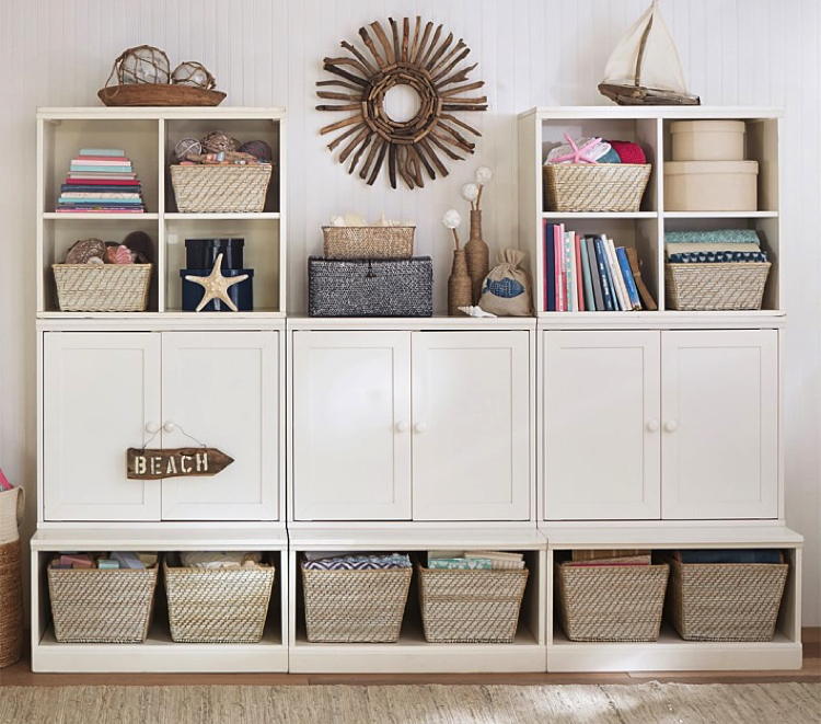 Pastel colored textured boxes for a great decorated room
