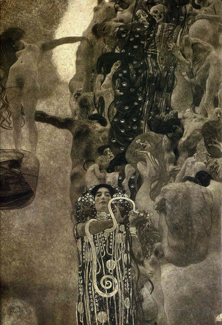 The ceiling mural at the great hall by Gustav Klimt