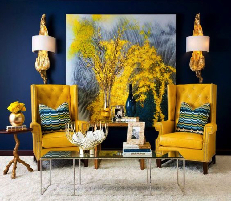 Adding yellow color to a living room fills it with zest making it a creative and refreshing.
