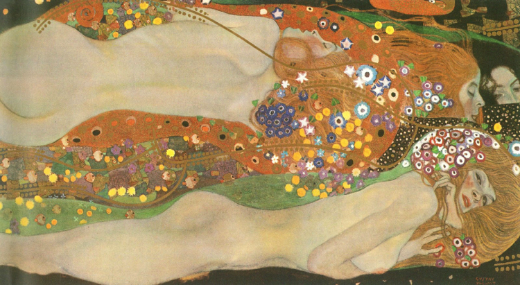 Sea Serpents painting by Gustav Klimt