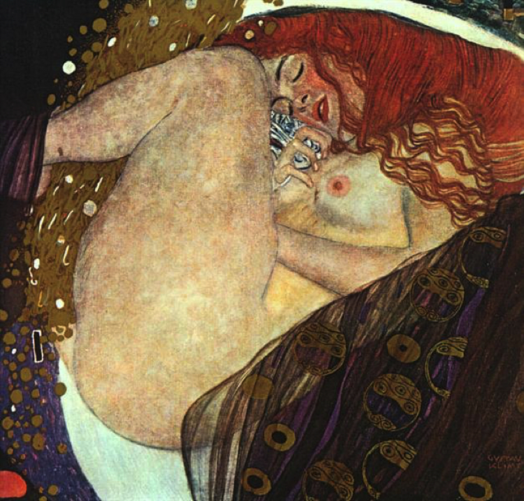 Danae artwork by Gustav Klimt