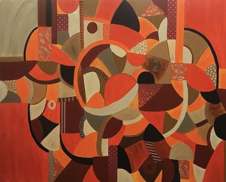 Stunning mosaic painting - "Autumn Mosaic" by Rashna Hackett,