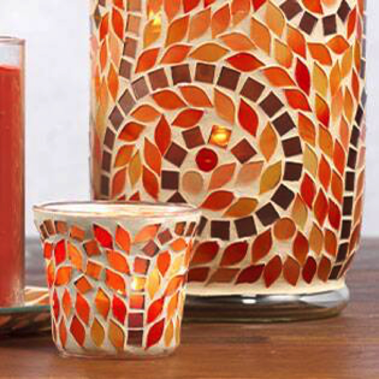 Wonderfully warming mosaic Yankee Candle-holders