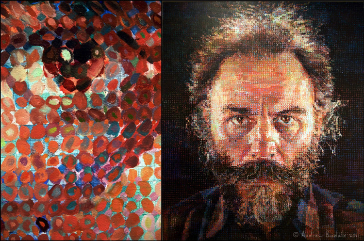 Human expression contemporary mosaic artwork by Andrew Bisdale. 