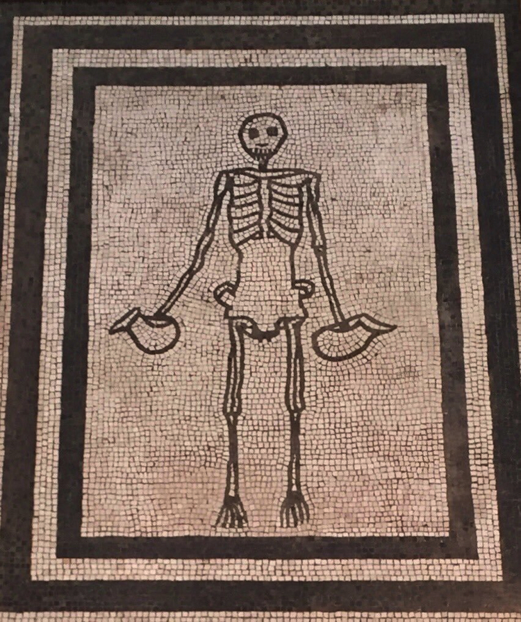 memento mori spooky Halloween mosaic artwork