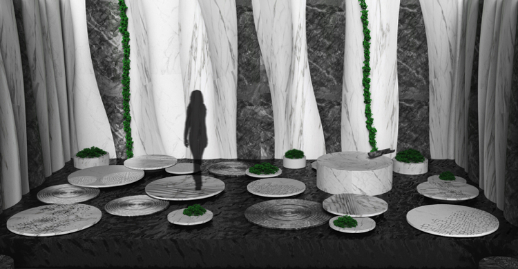 Part of the Lithic Garden curated by Vincenzo Pavan at Marmomac 2019