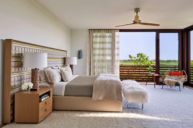 A beautiful bedroom decorated in accordance with Feng Shui.
