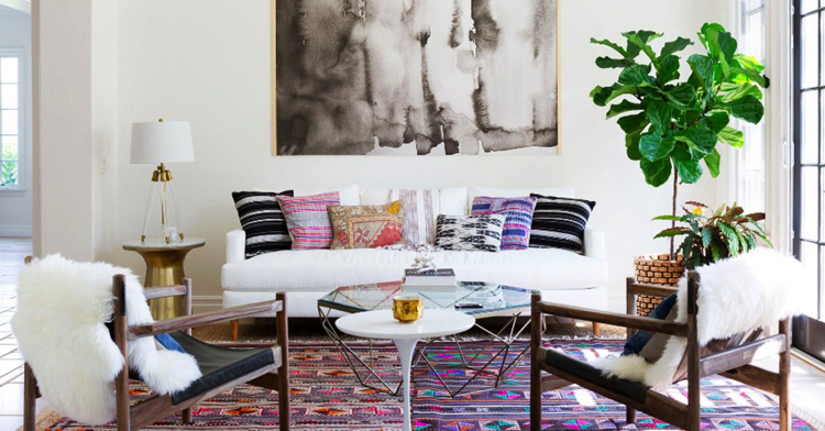 Contemporary living room designed according to the ancient art of Feng Shui 