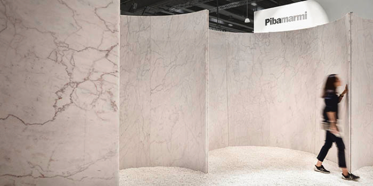 Marble installation by Pibamarmi