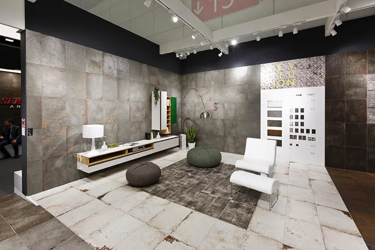 Beautiful slate tiles create a wonderfully space.