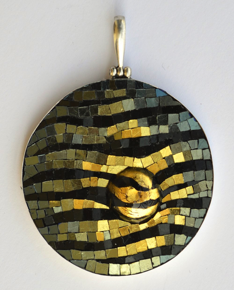 Gorgeous micro mosaic pendant designed by Margo Anton.