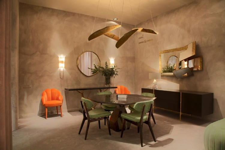 Ambient and cozy combined with slick Scandinavian furniture design and minimal pops of vibrancy.