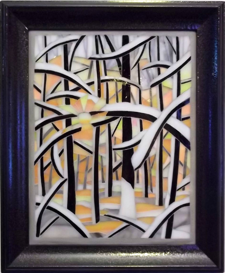 A gorgeous abstract mosaic artwork that adds a contemporary touch of festive cheer