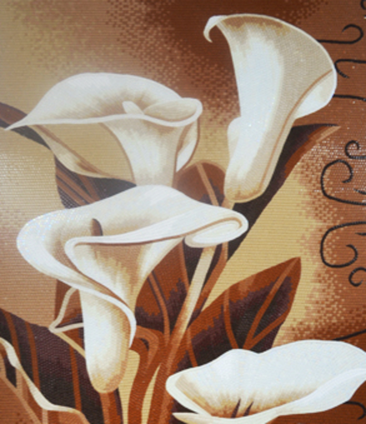 Coffee tones mosaic design meticulously laid with expert craftsmanship. Custom Mosaic Artwork — Copyright © Mosaics Lab