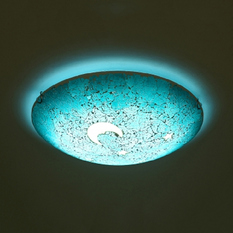A beautiful glowing mosaic art lamp for kids' room