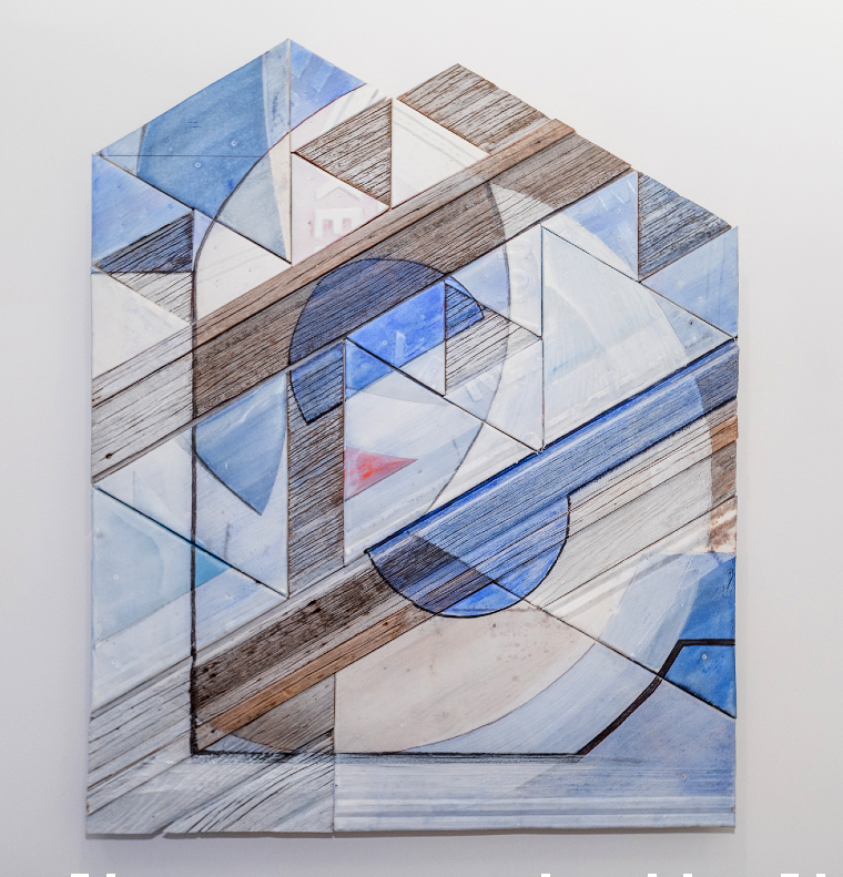 Soft blue hues contemporary mosaic design by Benjamin Lowder