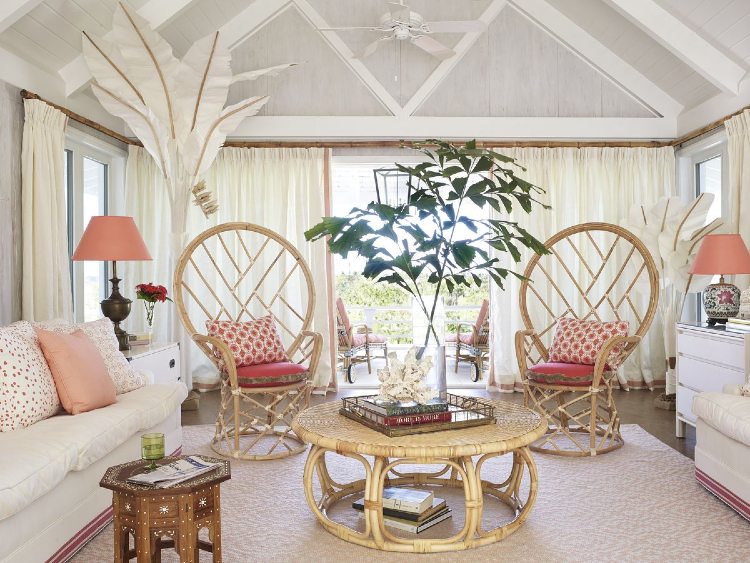 Wonderful woven rattan furniture.