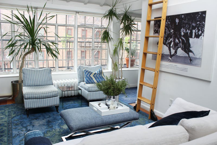 Beautiful monochromatic small living room design