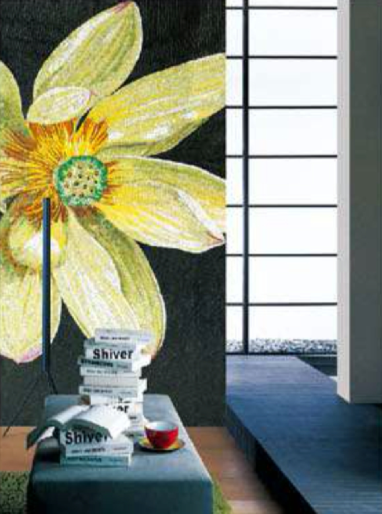Large Mosaic art piece in a small space.