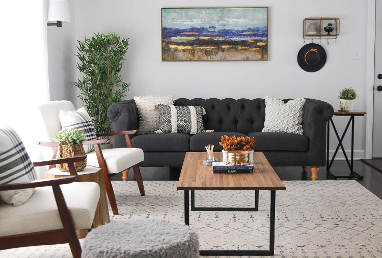Lifted furniture make a small space looks bigger