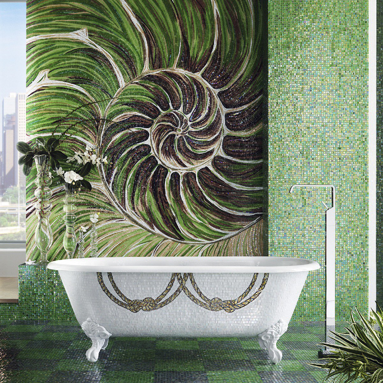 Gorgeous bathroom mosaic design by Sicis