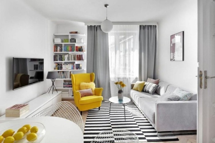 Visible furniture legs are so beautiful and funky