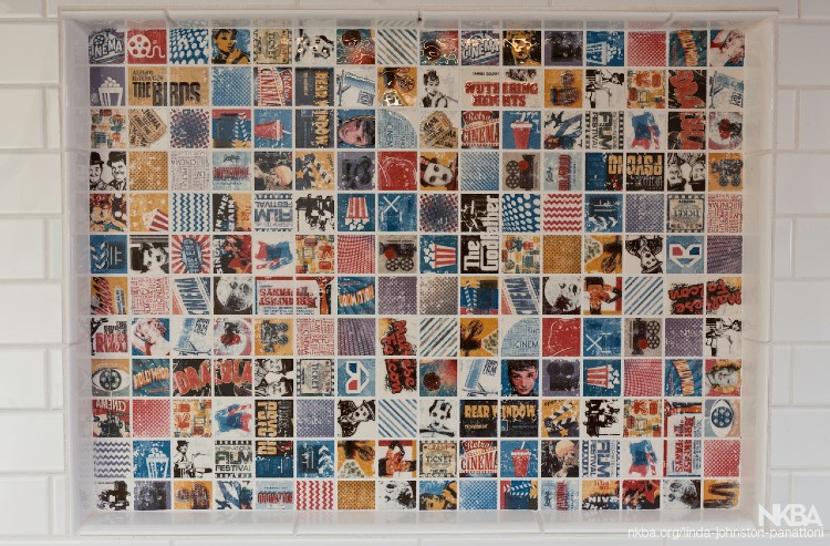pop laced statement tiles for your kitchen backsplash.