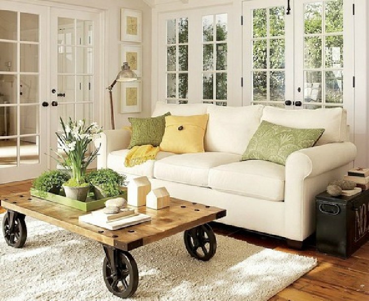 Beautiful pastel shades in the living room.