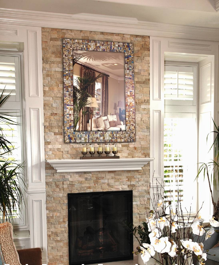 Gorgeous Mosaic border mirror. 