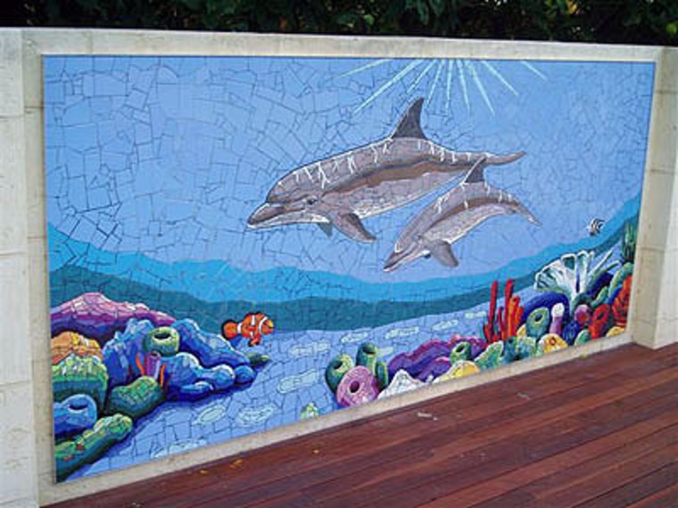 Dolphins mosaic design artwork