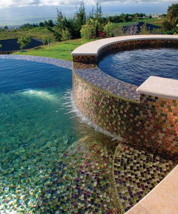 Classic and beautiful pool mosaic art