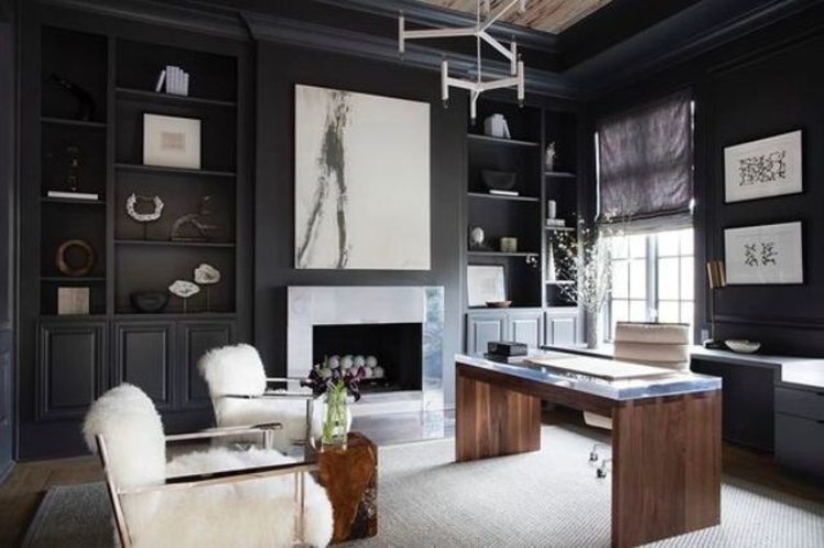 Elegant home office design. 