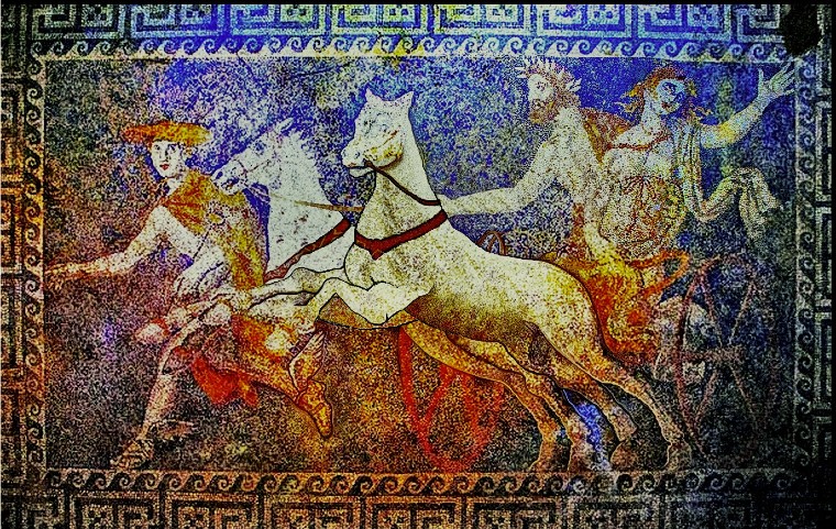 The abduction of Persephone mosaic design