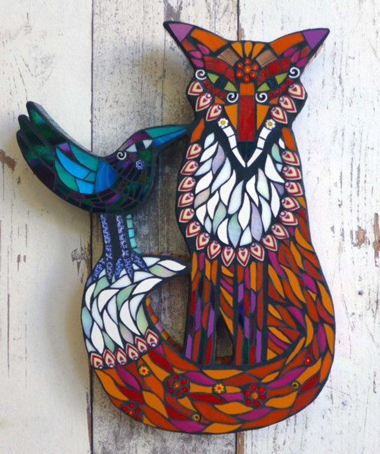 Colorful Fox Mosaic design