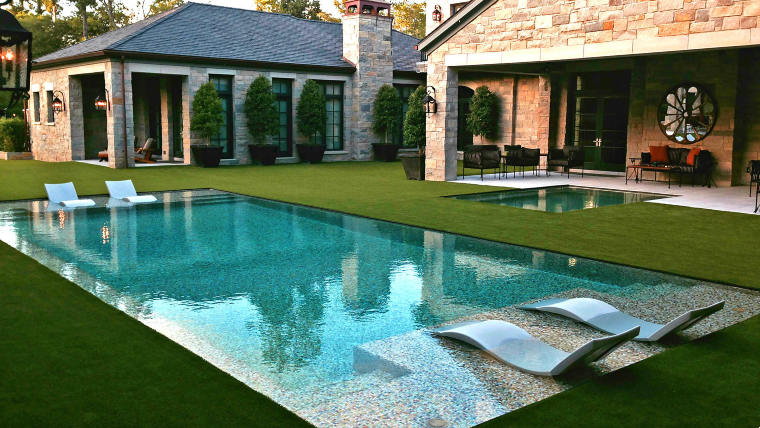Seamless pool mosaic design