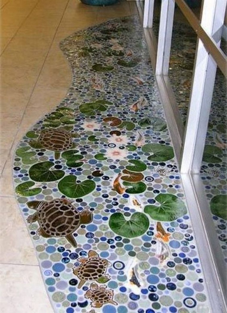 Gorgeous mosaic floor inlay 