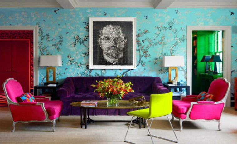 A stunning feature wall with an artwork