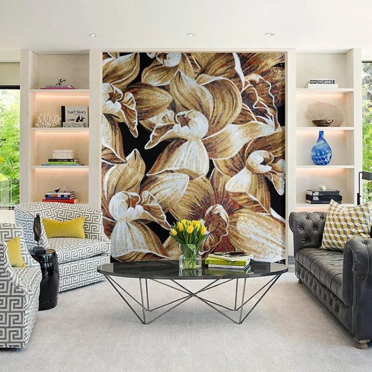 Stunning floral mosaic artwork by mosaics lab