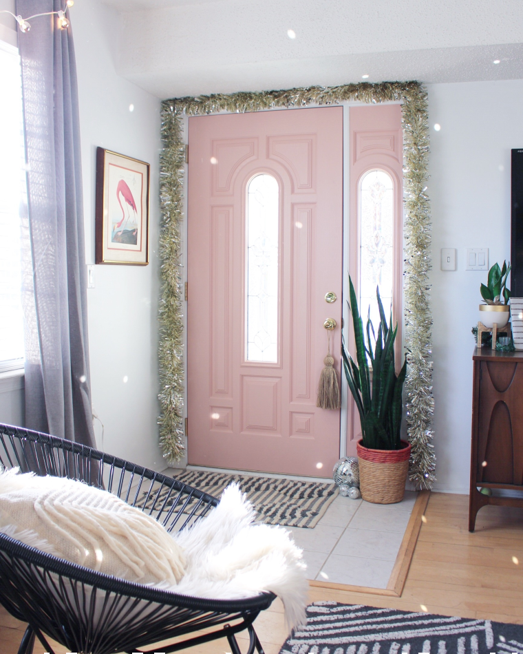 Gorgeous pink entrance door
