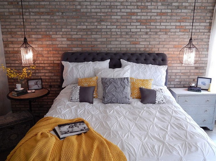 Different nightstands are not uniform and look beautiful.