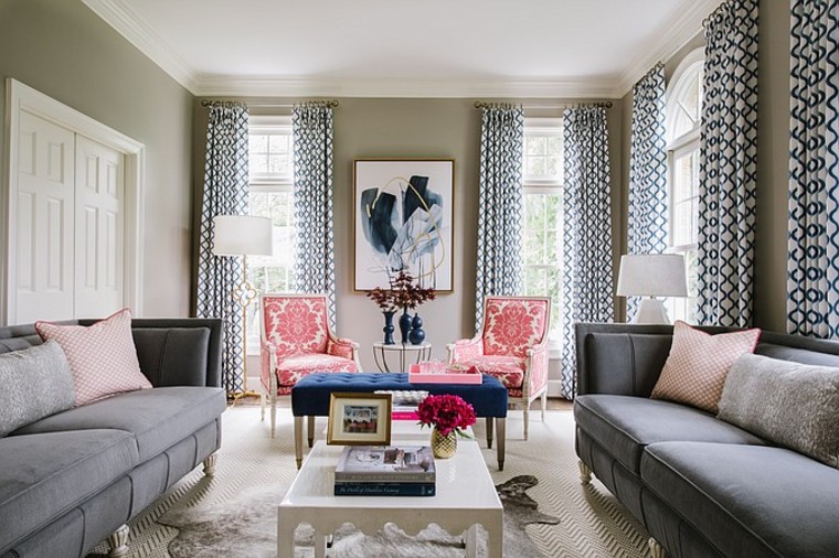 A nice touch of pink as a focal point.
